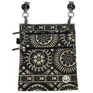 HipKlips black & tan print clip on waist pouch